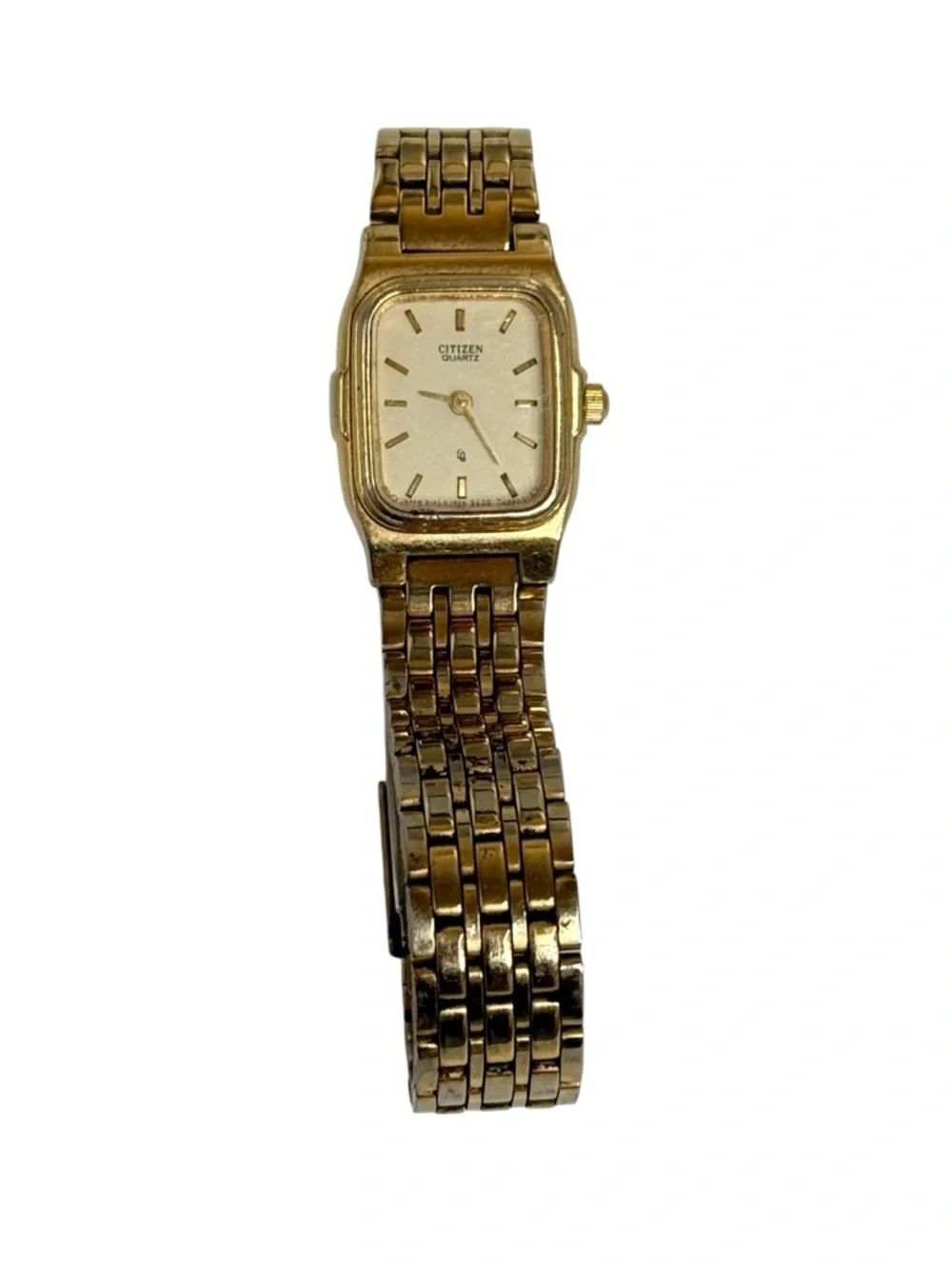 Citizen tank Quartz Gold Tone Rectangular Watch 7070090 18mm Dial Rectangle